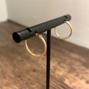 14k Gold Round Hoop Earrings